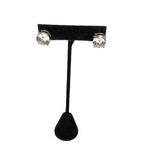 NWT ViVI Gold and Silver Crystal Stud Earrings